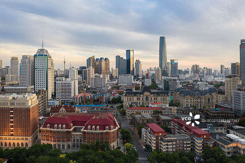 天津市海河航拍图片素材