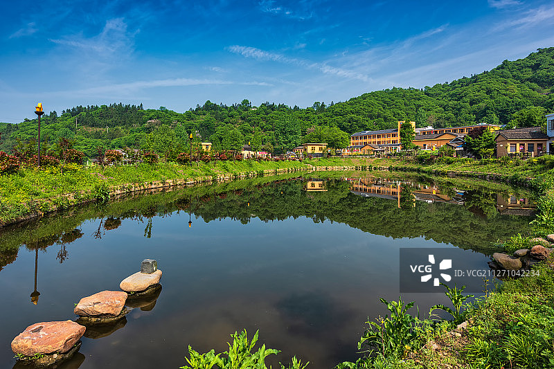 亚洲中国河南省信阳市田铺大塆村风光图片素材
