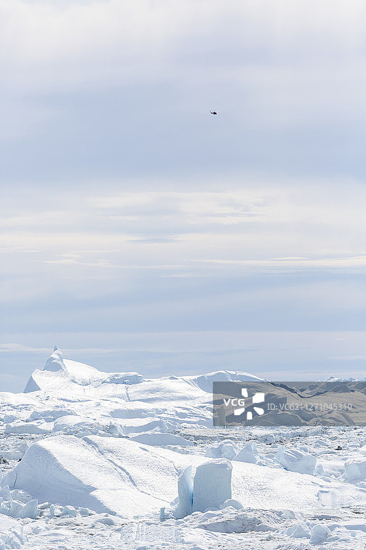 格陵兰岛冰川融化景观图片素材