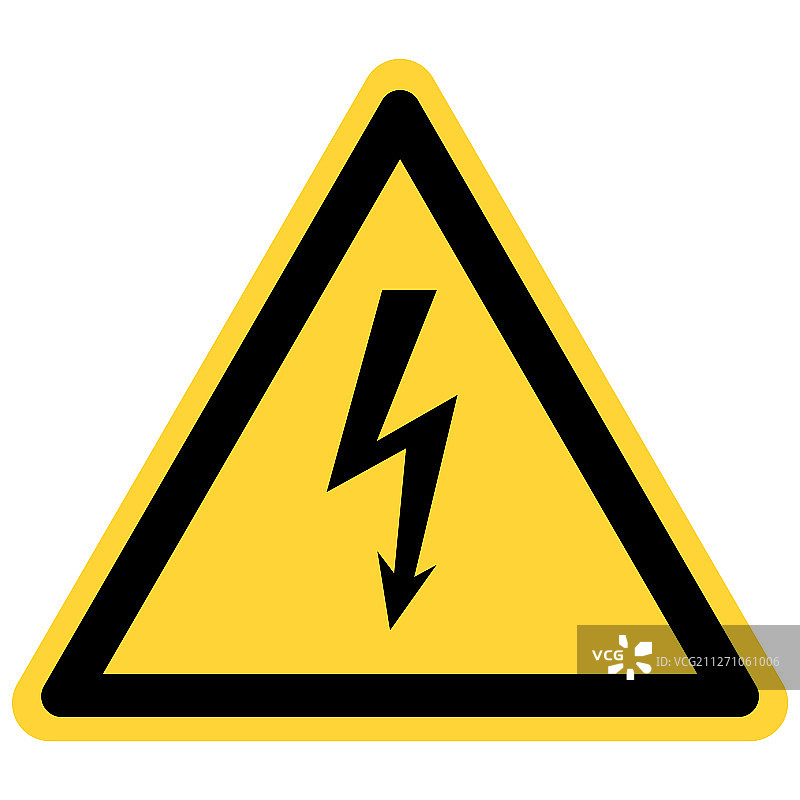 闪电和危险标志图片素材