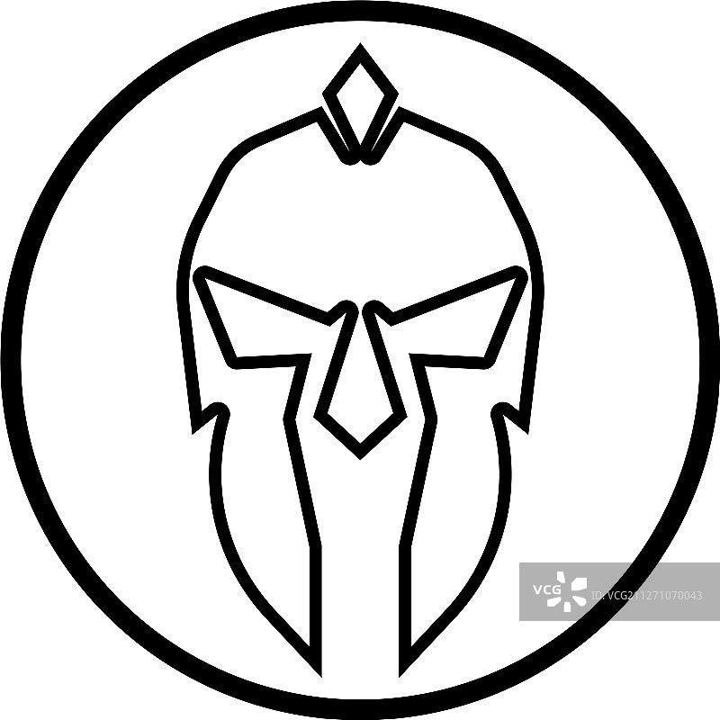 斯巴达头盔标志模板图片素材