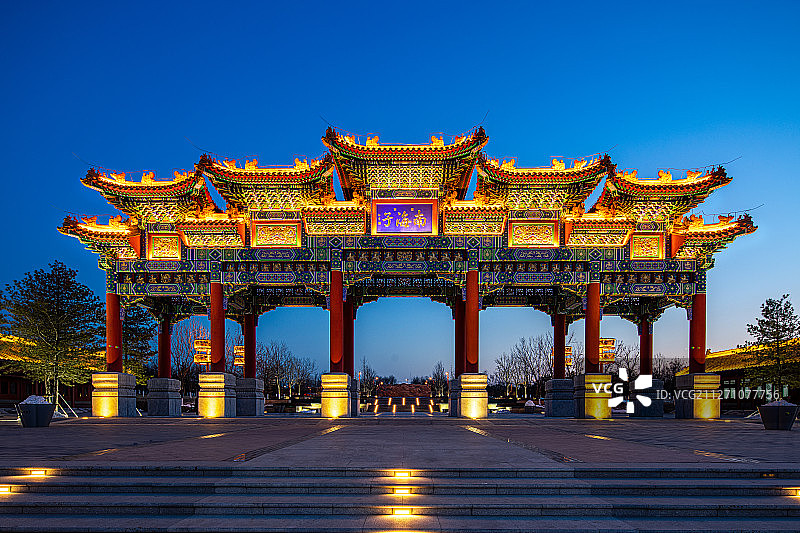 北京南海子公园北门牌楼图片素材