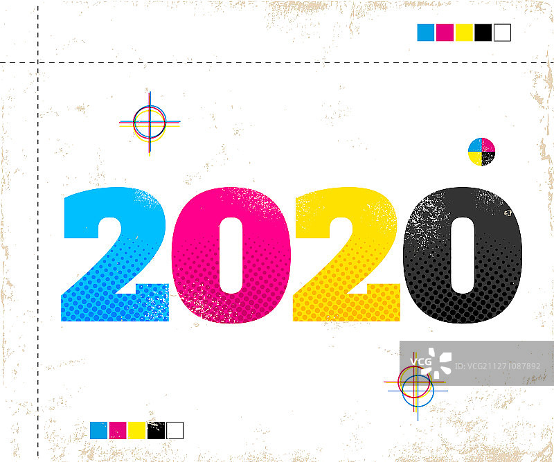 CMYK风格2020图片素材