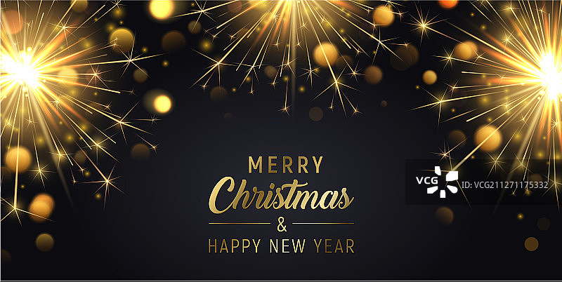 圣诞节背景与烟花图片素材