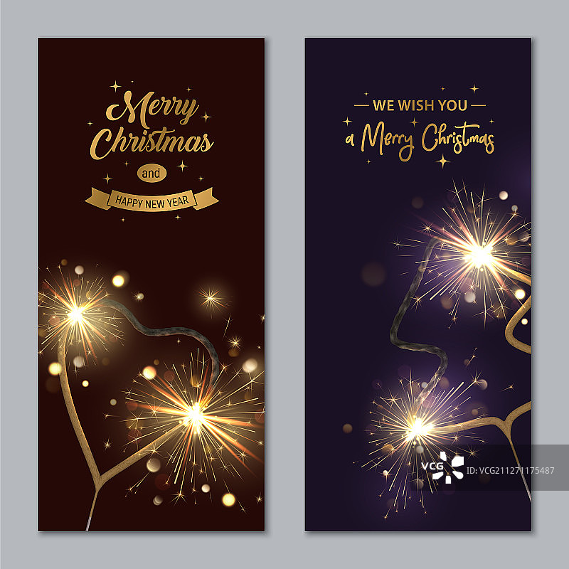 带有烟花的圣诞节banner图片素材