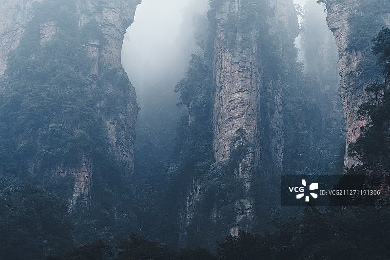 鬼斧神工+湖南省张家界市武陵源风景名胜区图片素材