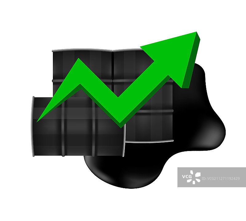 原油桶上升图表符号图片素材