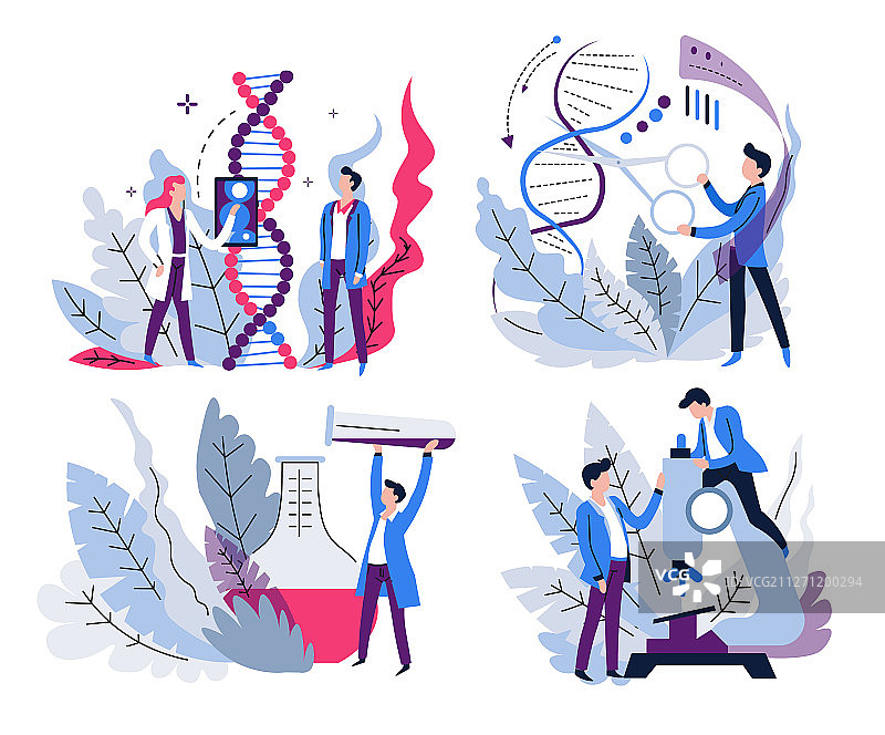 DNA研究遗传学科学和实验室测试图片素材