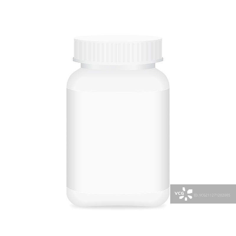 白色药瓶和白色标签瓶图片素材