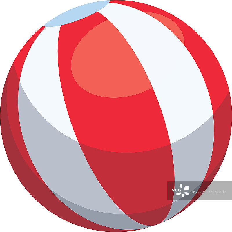 沙滩球图标扁平设计图片素材