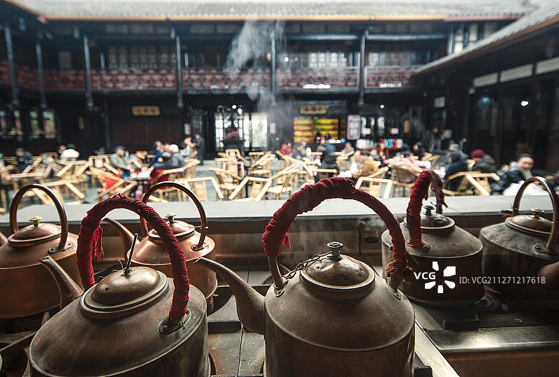 成都老茶馆图片素材