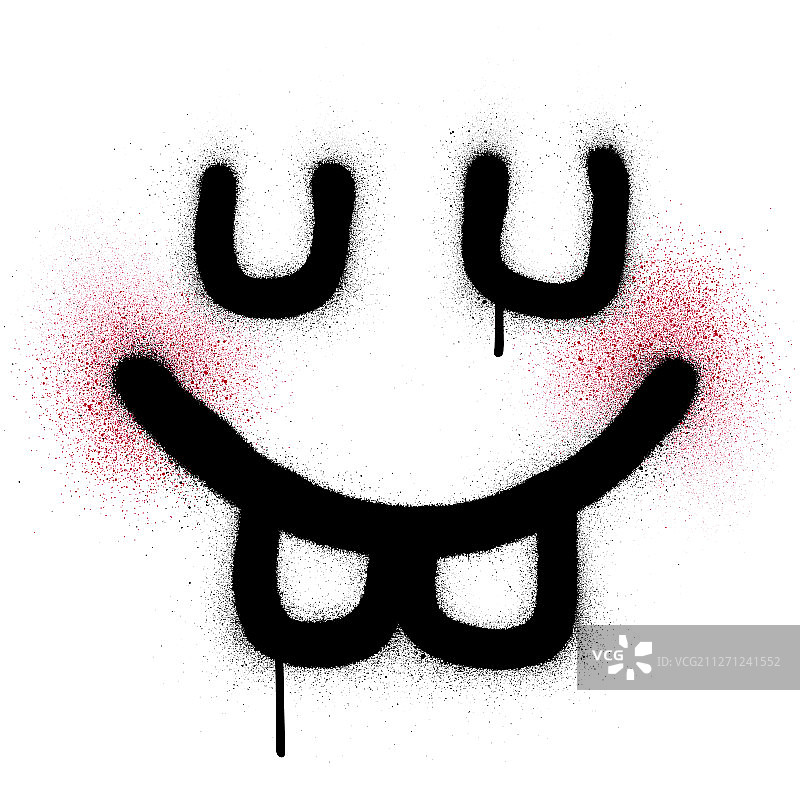 涂鸦风格的兔子牙齿趣味图标图片素材