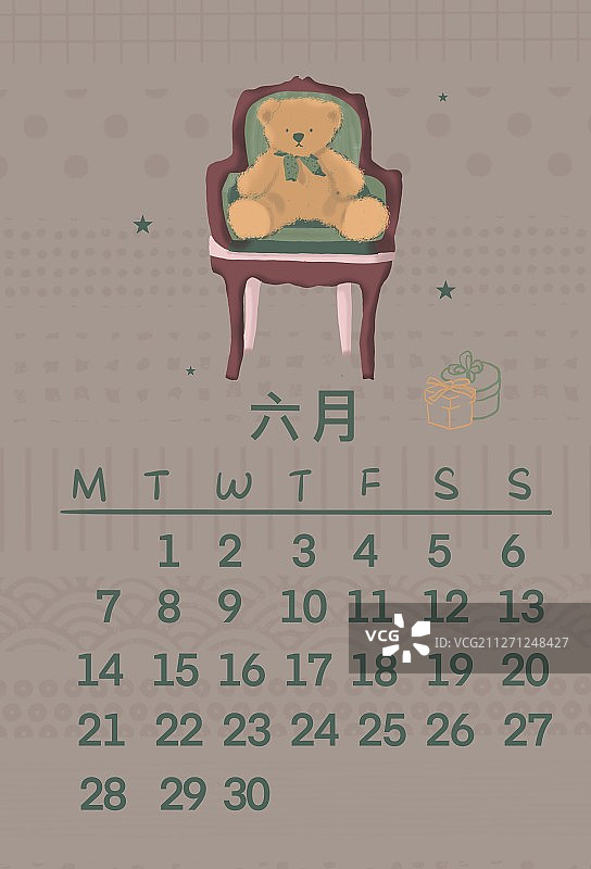 六月日历图片素材