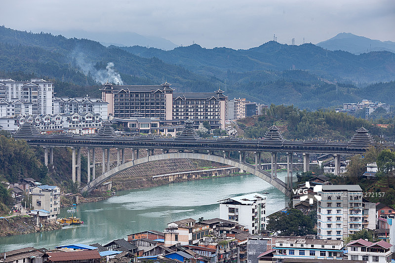 三江风雨桥图片素材