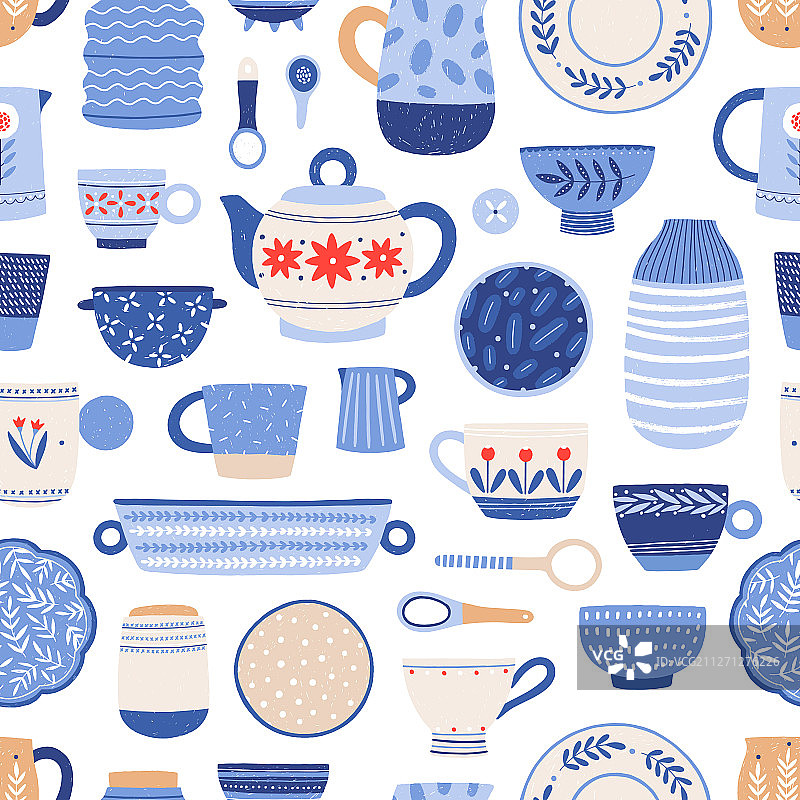 现代陶瓷扁平无缝图案图片素材