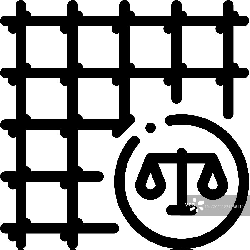 监狱栅栏法律与判决图标图片素材