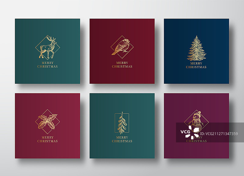 圣诞节和新年抽象经典图片素材