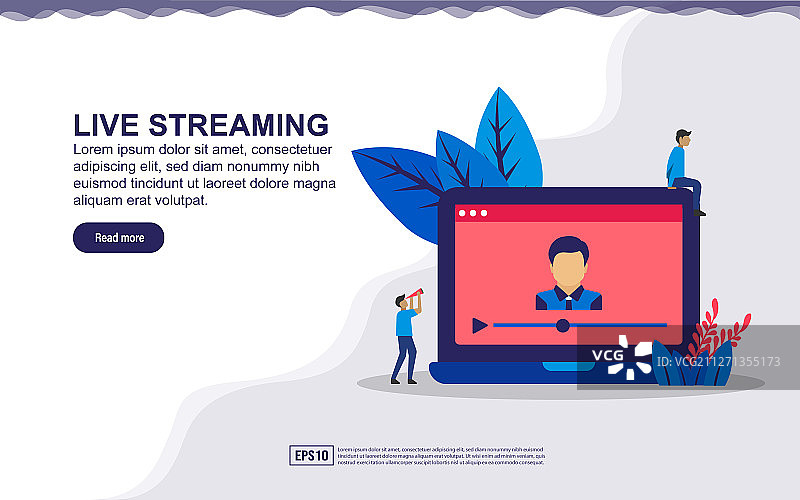 直播视频在线播放概念设计图片素材