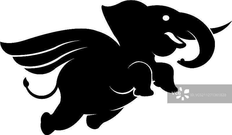 大象飞行标志设计概念模板图片素材