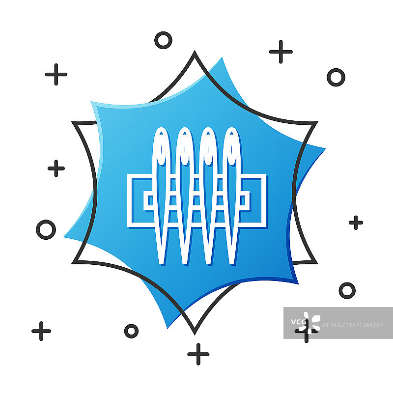 白色缝纫针图标图片素材