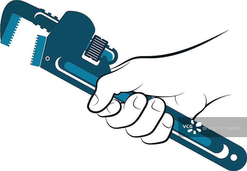 手拿扳手图片素材