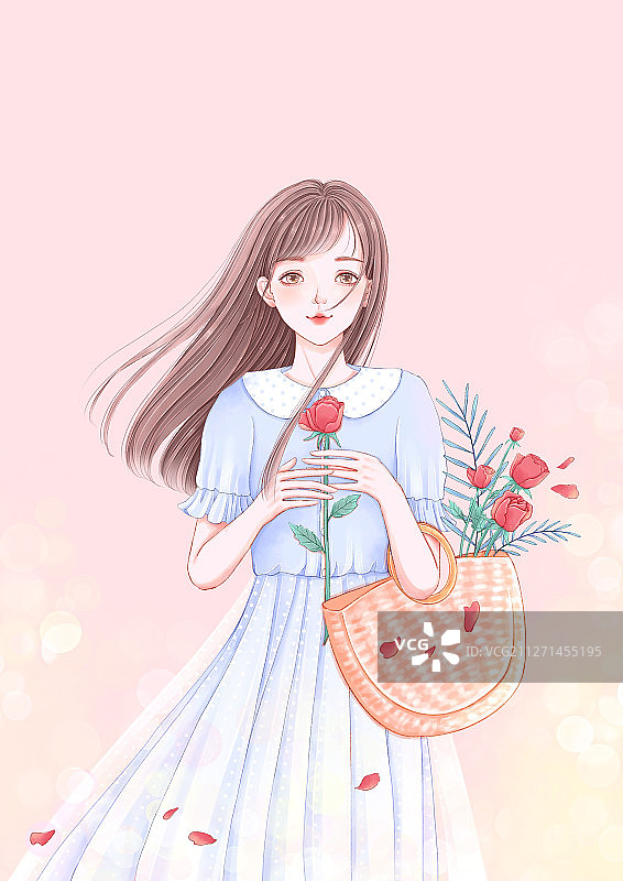 花季少女图片素材