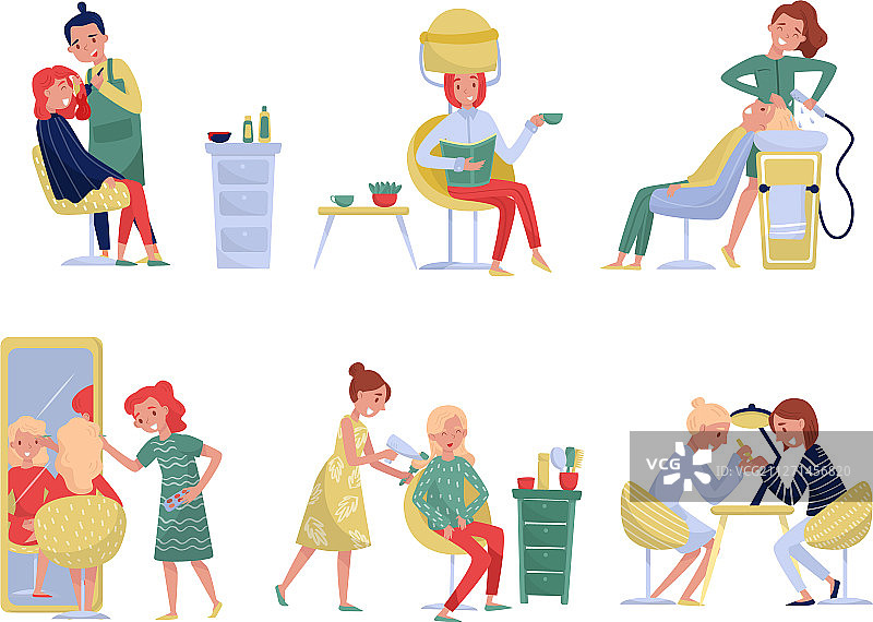 在美容院享受的人物图片素材