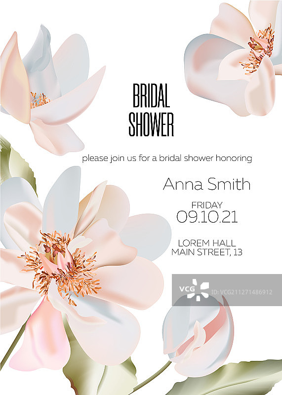 3D婚礼装饰概念牡丹花海报图片素材