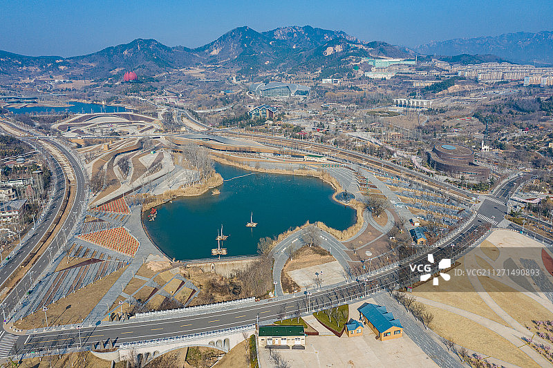 航拍青岛世界园艺博览会（世园会）图片素材