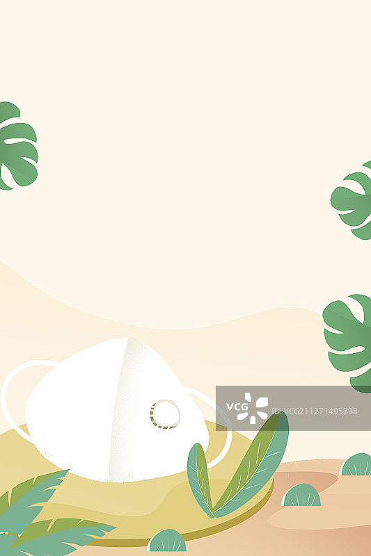 卡通手绘口罩插画图片素材