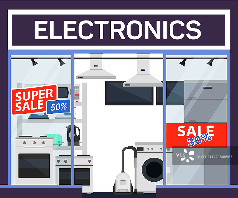 电子产品促销扁平banner模板图片素材