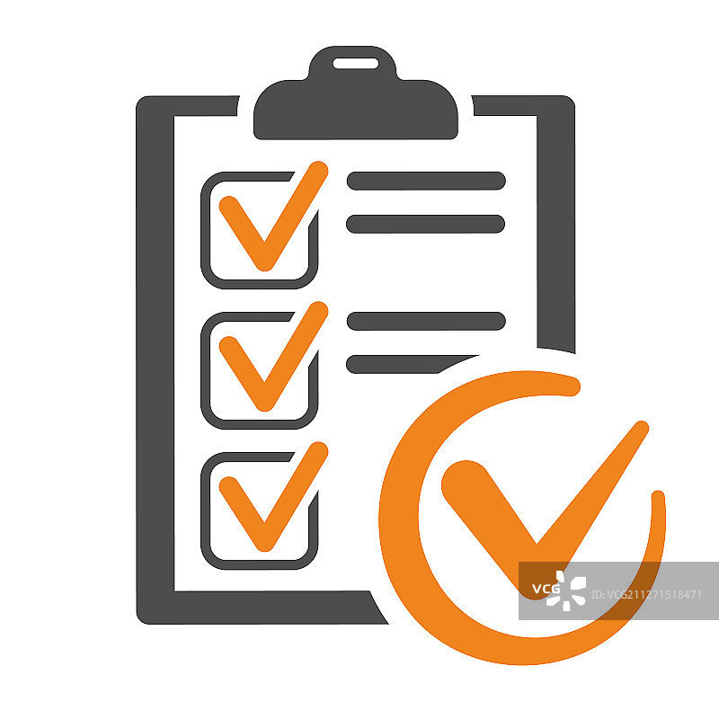 带有清单图标的剪贴板图片素材