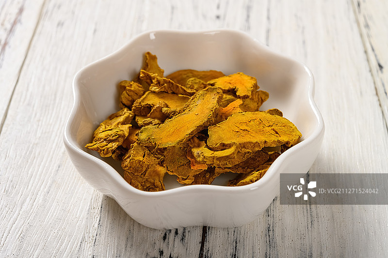 影棚拍摄中药姜黄特写图片素材