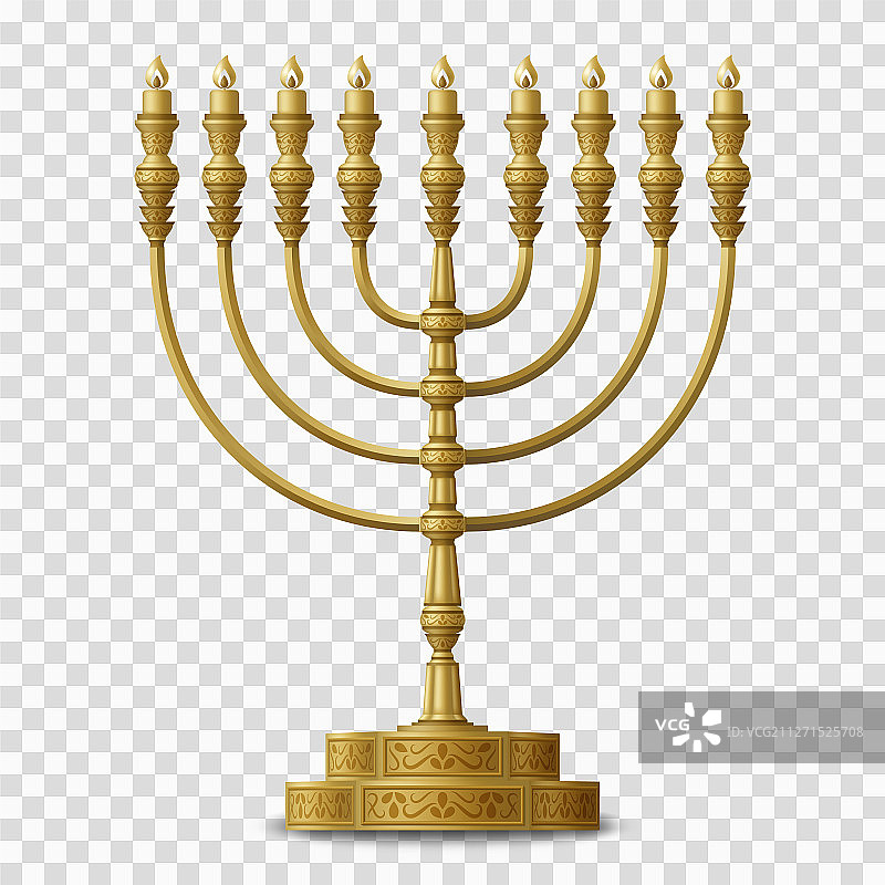 金色九枝烛台图片素材