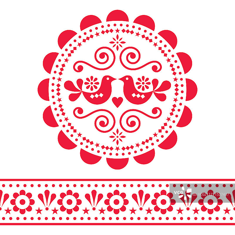 斯堪的纳维亚民间设计图案集图片素材