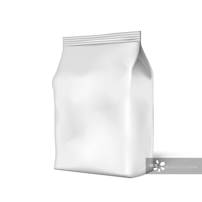 用于品牌宣传的逼真透明铝箔袋图片素材
