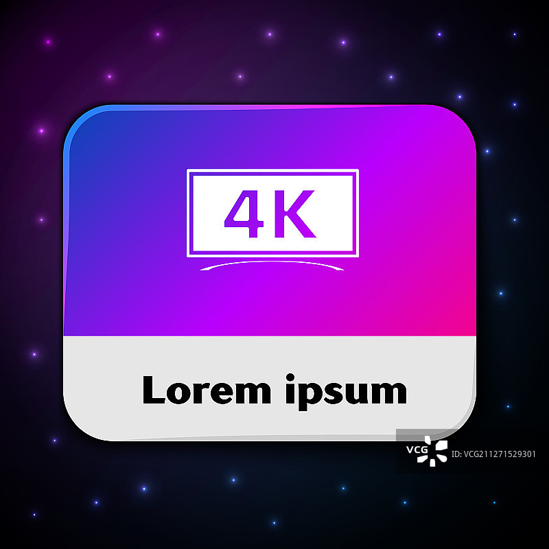 具有4K超高清视频技术的白色屏幕电视图片素材