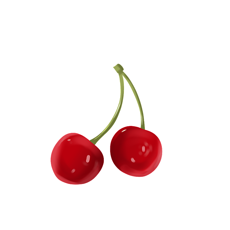 手绘樱桃图片素材