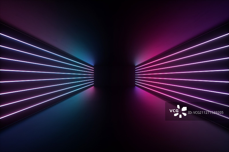 3D霓虹灯空间背景图片素材