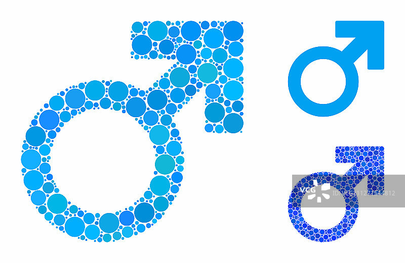 男性符号圆形组合图标图片素材