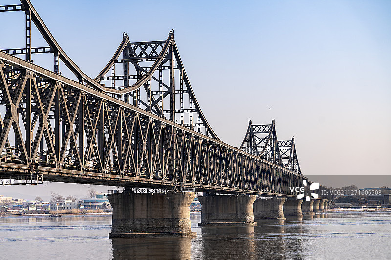 丹东中朝边境鸭绿江大桥图片素材