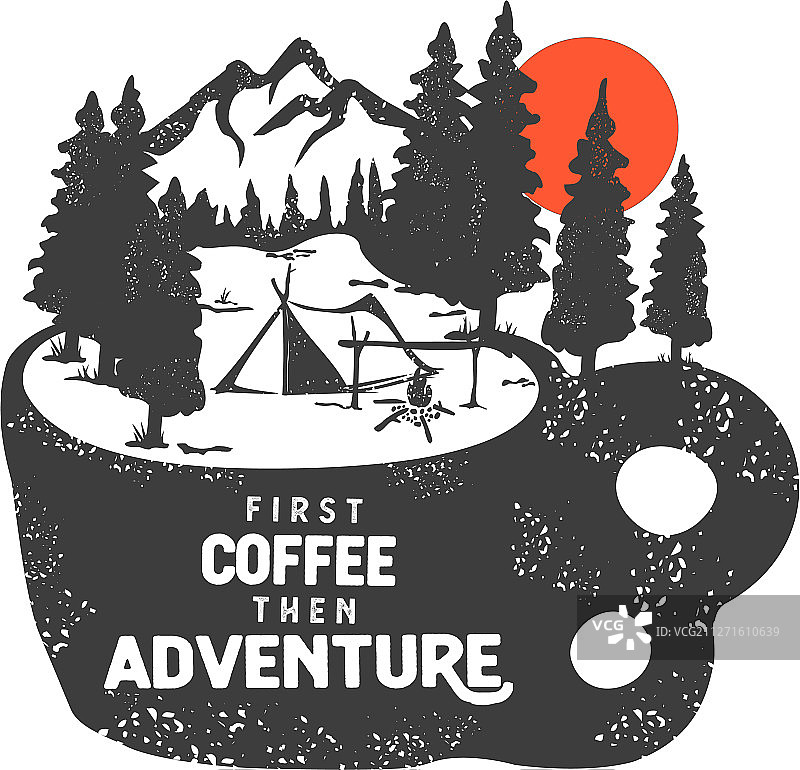 荒野手绘图像图片素材