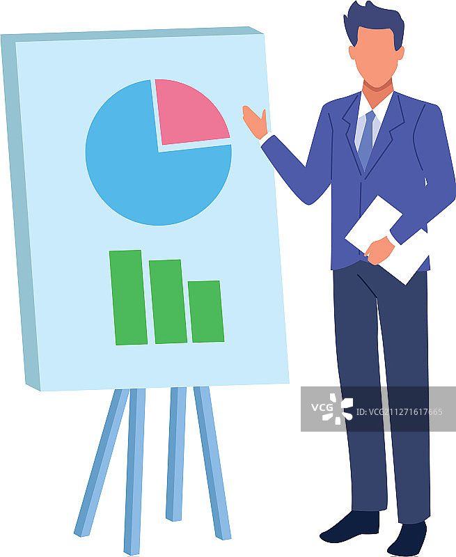 头像：商务人士展示报告图表图片素材