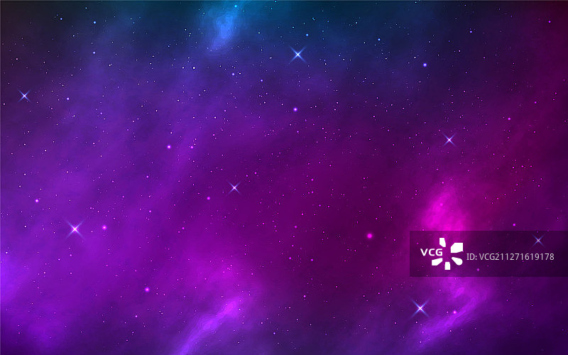 逼真的闪亮星空背景图片素材