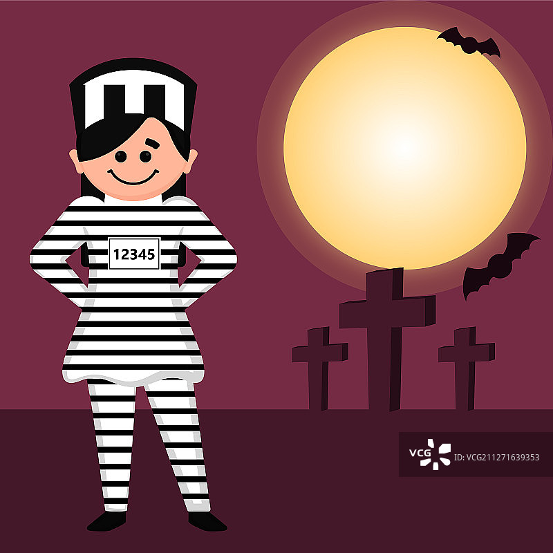 囚犯角色万圣节服装图片素材