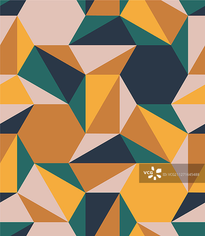 六边形三角瓷砖网格无缝图案图片素材