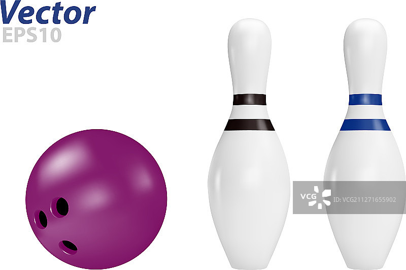 保龄球和球瓶图片素材