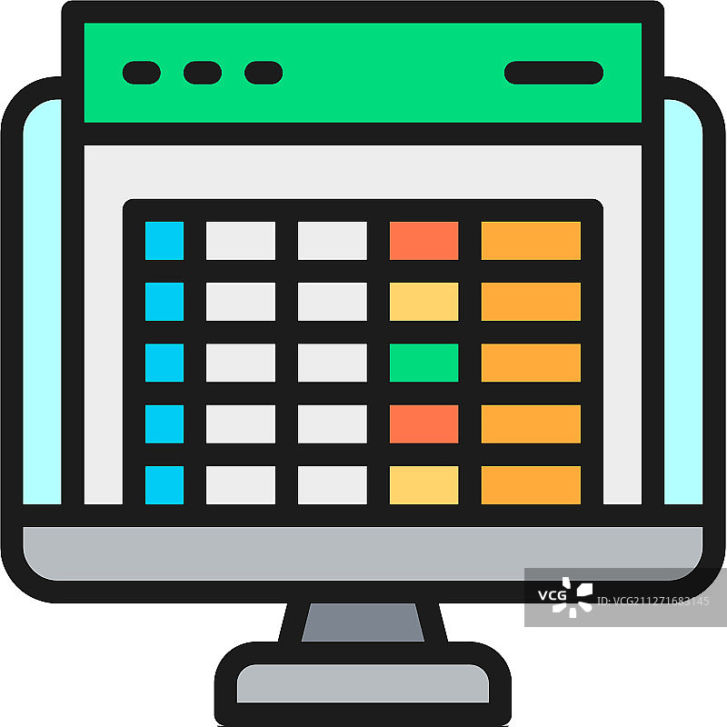 电子表格电脑屏幕财务会计图片素材