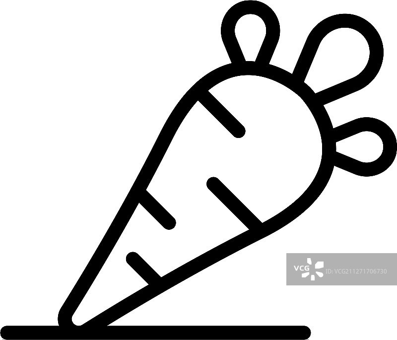 胡萝卜排毒图标轮廓样式图片素材