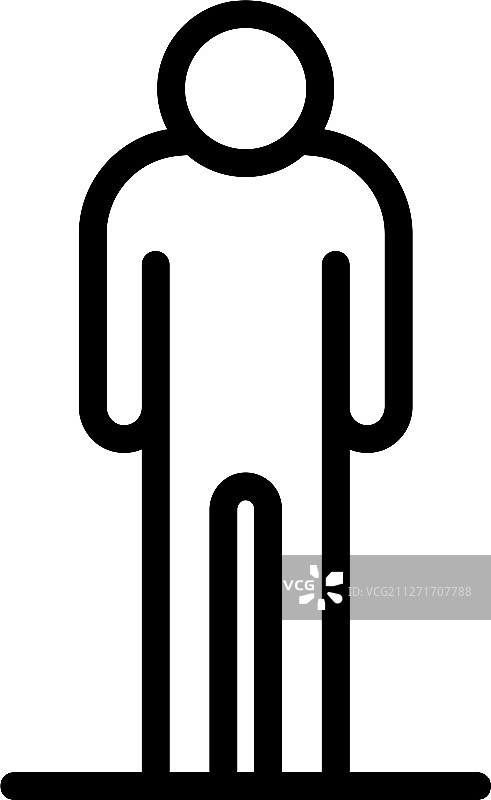 痛苦男人描边风格图标图片素材